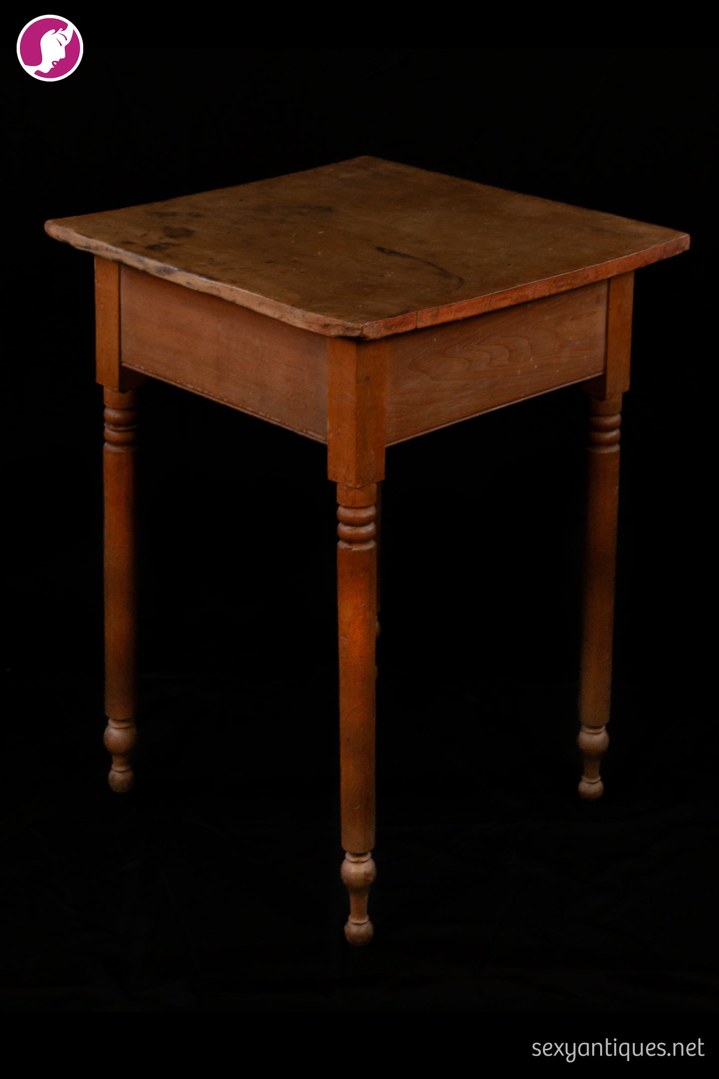 Antique Mid-1800s Early American Primitive Side Table
